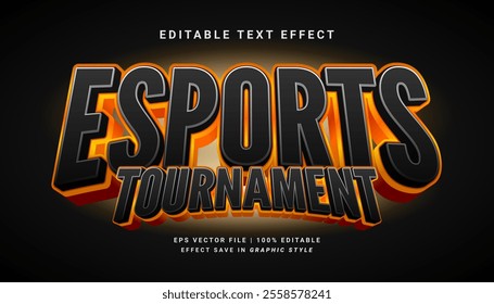 Esports tournament 3d editable text effect template