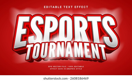 Esports tournament 3d editable text effect sports gaming template