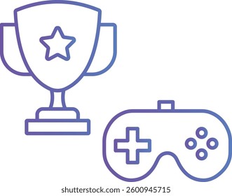 eSports Trophy illustration with isolated background 
