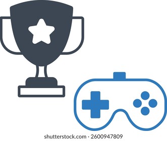 eSports Trophy illustration with isolated background 