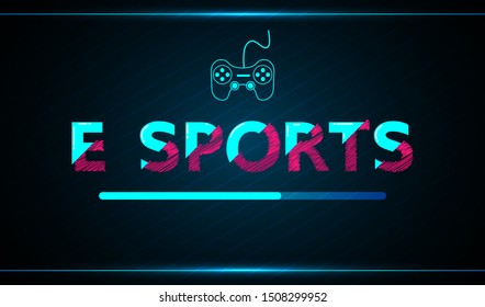 E-sports vector abstract technology game design for business future.	
