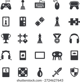 Esports Video Game Controller and Digital Gaming Equipment Icons