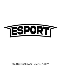 esports writing Unique and cool. flat design style. suitable for games, sports, brands. vector design template