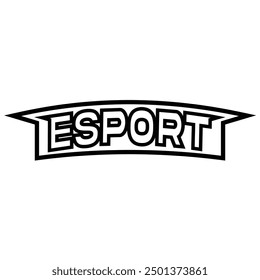 esports writing Unique and cool. outline design style. suitable for games, sports, brands. vector design template