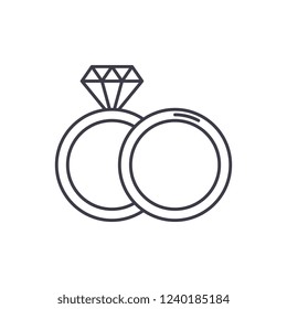 Espousal line icon concept. Espousal vector linear illustration, symbol, sign