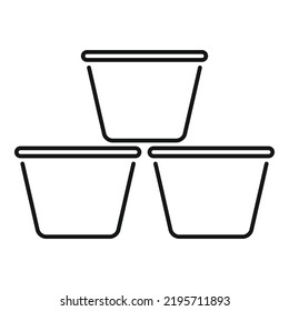 Espresso Kapsel Symbol Umriss Vektorgrafik. Kaffeehaus. Pflaumenbecher