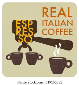 Espresso coffee.