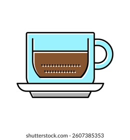 espresso coffee color icon vector. espresso coffee sign. isolated symbol illustration