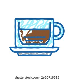 espresso coffee doodle icon sketch vector. espresso coffee sign. isolated symbol illustration