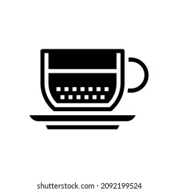 espresso coffee glyph icon vector. espresso coffee sign. isolated contour symbol black illustration
