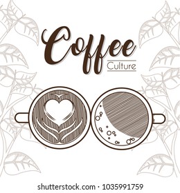 Espresso coffee hand drawing
