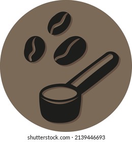espresso coffee horn cone coffee beans for logo, sign, signboard, cafeteria, coffee shop, website, app, design