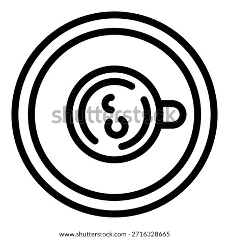 Espresso coffee icon. Outline espresso coffee vector icon for web design isolated on white background