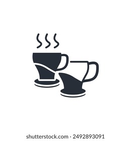espresso coffee icon. vector.Editable stroke.linear style sign for use web design,logo.Symbol illustration.