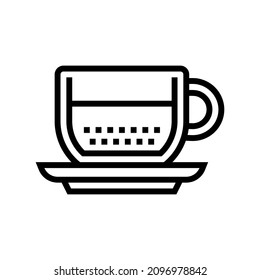 espresso coffee line icon vector. espresso coffee sign. isolated contour symbol black illustration