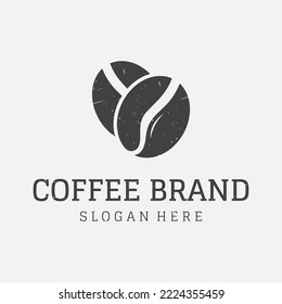 Espresso coffee logo design and vintage coffee cup. The logo can be for businesses, coffee shops, restaurants and cafes.