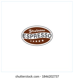 Espresso coffee logo template by You name. capulus logo template. कॉफ़ी लोगो टेम्पलेट. plantilla de logotipo de café. 咖啡标志模板. modelo de logotipo de café. 커피 로고 템플릿. コーヒーのロゴのテンプレート