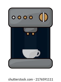 icono de máquina de café espresso en fondo blanco