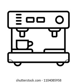 Espresso coffee machine icon. Coffee machine outline icon