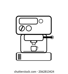 espresso coffee machine icon.Isolated vector illustration on a white background.