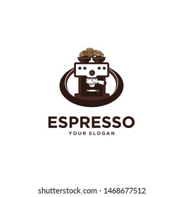 espresso coffee machine logo illustrations