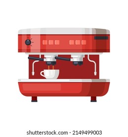 Espresso coffee machine, vector icon or mockup.