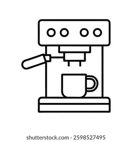Espresso Coffee Machine Vector Icon.