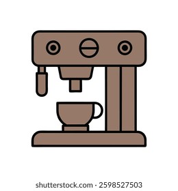 Espresso Coffee Machine Vector Icon.