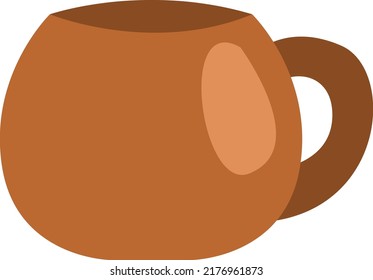 Espresso cup, illustration, vector on a white background.