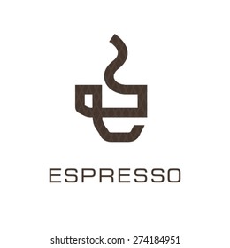 Espresso cup logo.