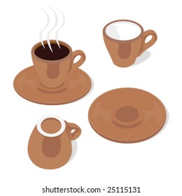 espresso cups and saucers