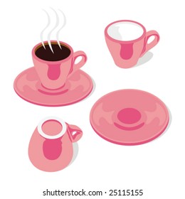 espresso cups and saucers