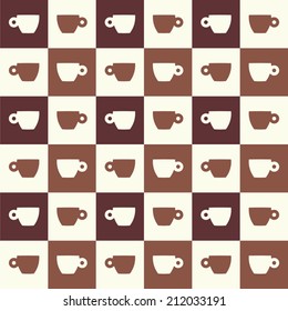 Espresso cups seamless pattern