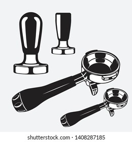 Espresso Filter Handle and Tamper Vector