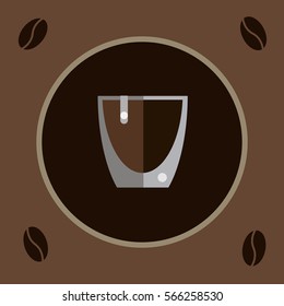 espresso, flat style, illustration
