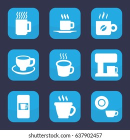 Espresso icon. set of 9 filled espresso icons such as vending machine, coffee, dish, coffee cup, cup, coffee machine