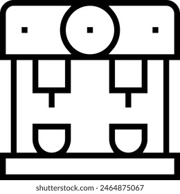 espresso icon. Thin linear style design isolated on white background