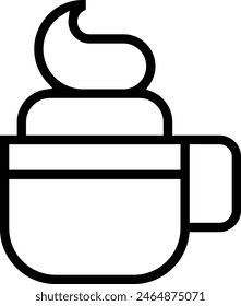 espresso icon. Thin linear style design isolated on white background