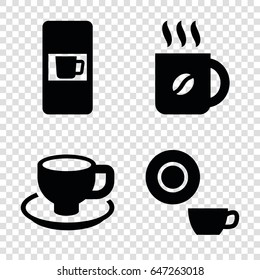 Espresso icons set. set of 4 espresso filled icons such as vending machine, dish, coffee