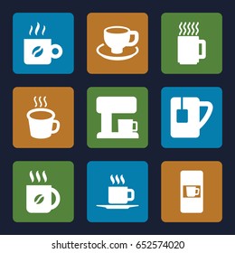 Espresso icons set. set of 9 espresso filled icons such as vending machine, coffee, coffee cup, tea cup, cup, coffee machine
