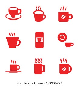 Espresso icons set. set of 9 espresso filled icons such as vending machine, coffee, dish, coffee cup, cup