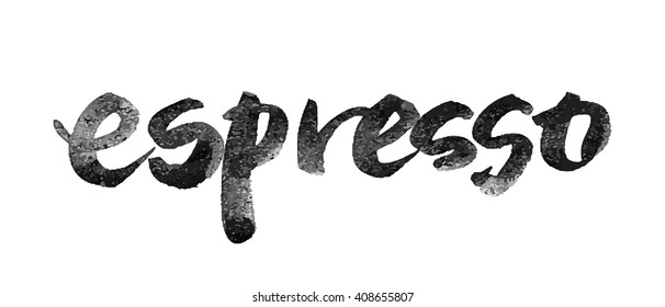 Espresso ink brush lettering