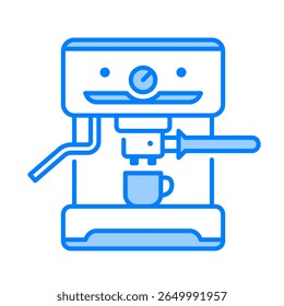 Espresso máquina. espresso, máquina, café, cerveja, barista, cafeína, aparelho, pressão. Ilustração de ícone de vetor