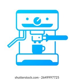 Espresso máquina. espresso, máquina, café, cerveja, barista, cafeína, aparelho, pressão. Ilustração de ícone de vetor