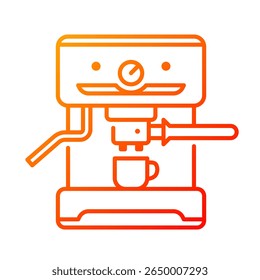 Espresso máquina. espresso, máquina, café, cerveja, barista, cafeína, aparelho, pressão. Ilustração de ícone de vetor