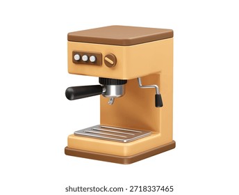  Máquina de café espresso para amantes del café icono ilustración 3d