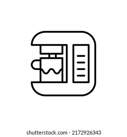espresso machine editable stroke icon, Smart stroke icon