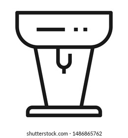 Espresso machine filter flat vector icon