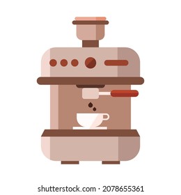 espresso machine flat clipart vector illustration