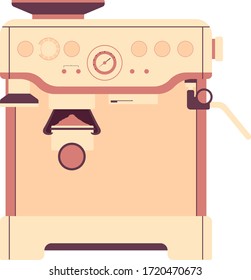 Espresso Machine flat design vector art Coffee Machine Icon, Hot Coffee Making Machine Icon, Cooking Appliance Icon. Colorful coffee machine on background Flat design. Color vector illustration of the